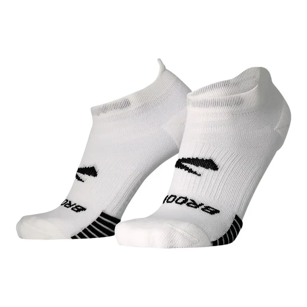 Brooks Unisex Medium White 2-Pack Ghost Lite Athleisure No Show Socks D2-8